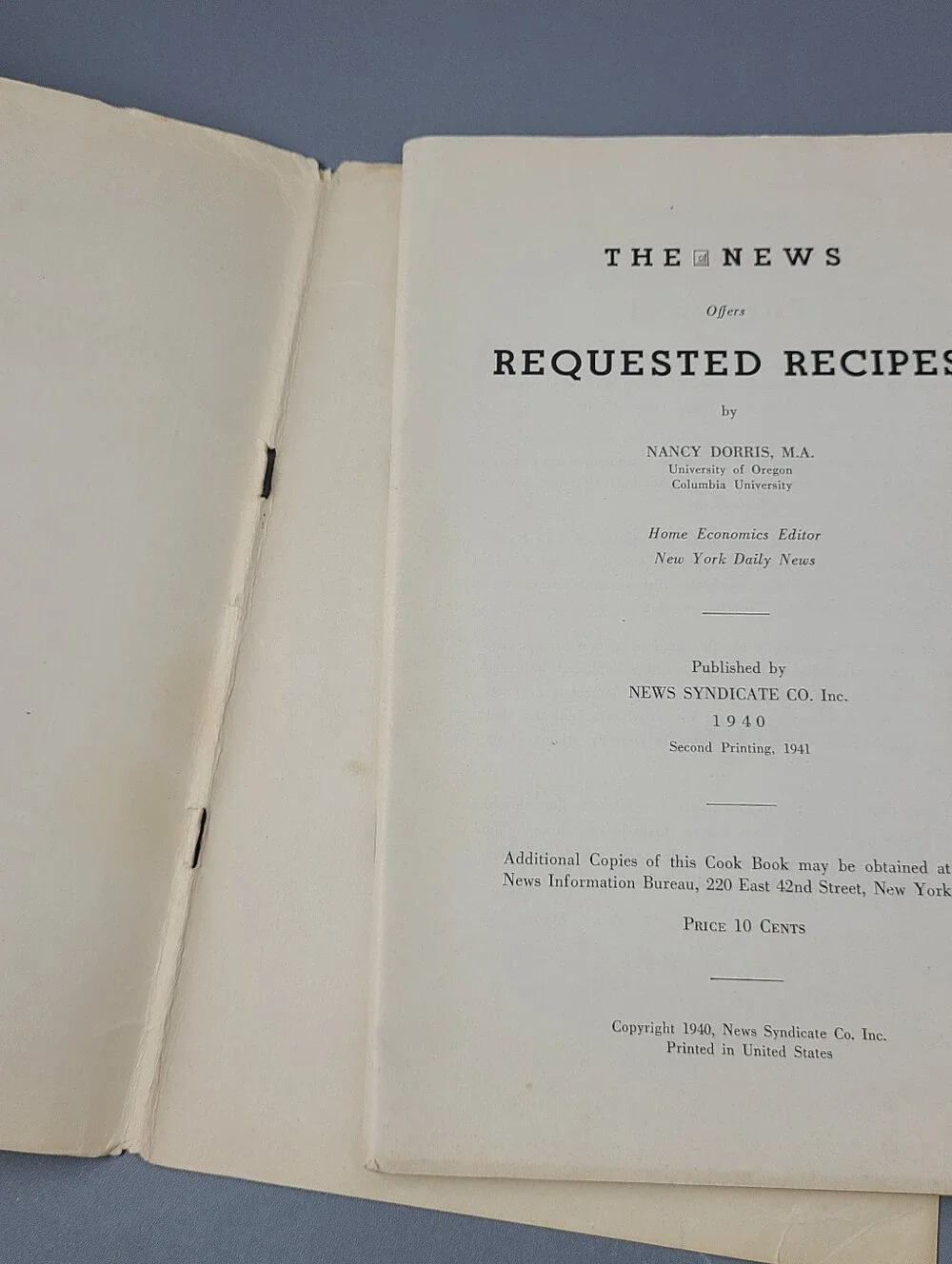 Vintage 1940s Cookbook Recipe Pamphlet Books-Set of Two